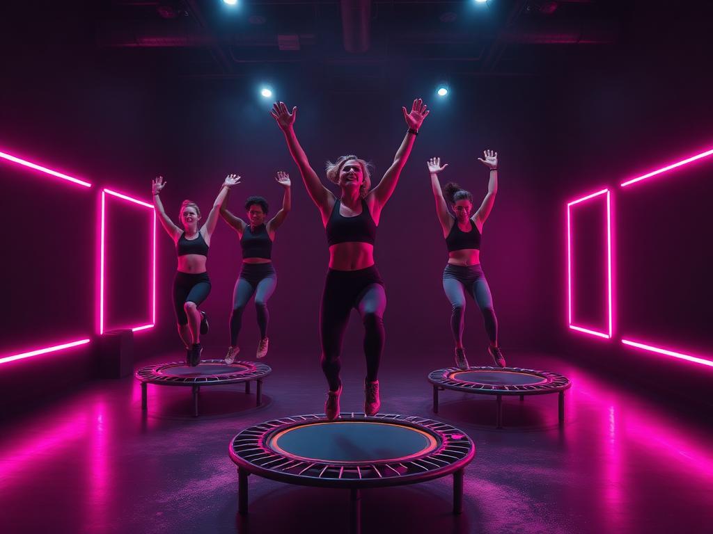 Jumping Fitness class at JOLT studio
